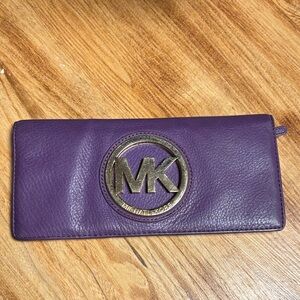 Michael Kors Violet Leather Clutch